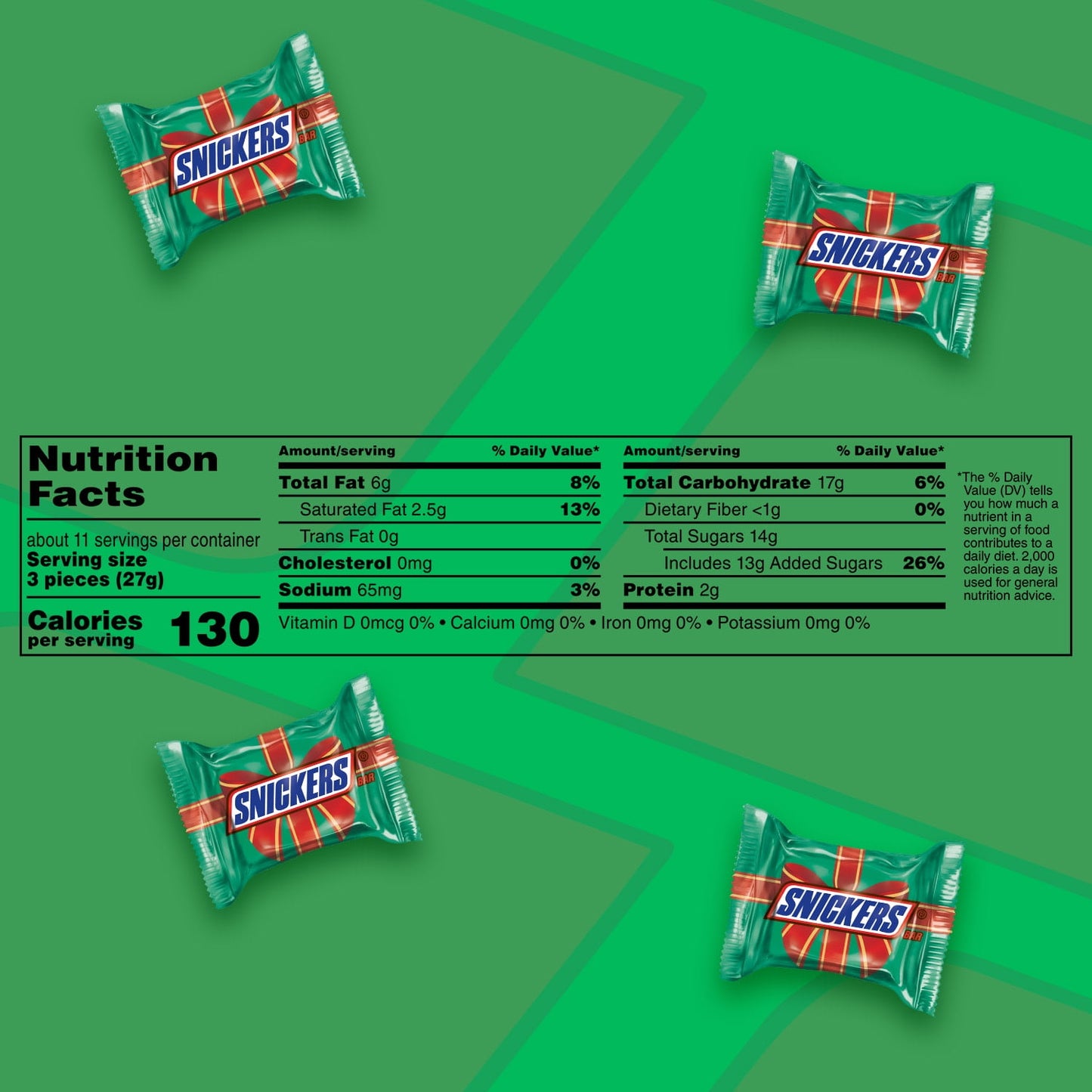 (2 pack) Snickers Minis Chocolate Christmas Candy Bars, Holiday Bag - 10.48 oz