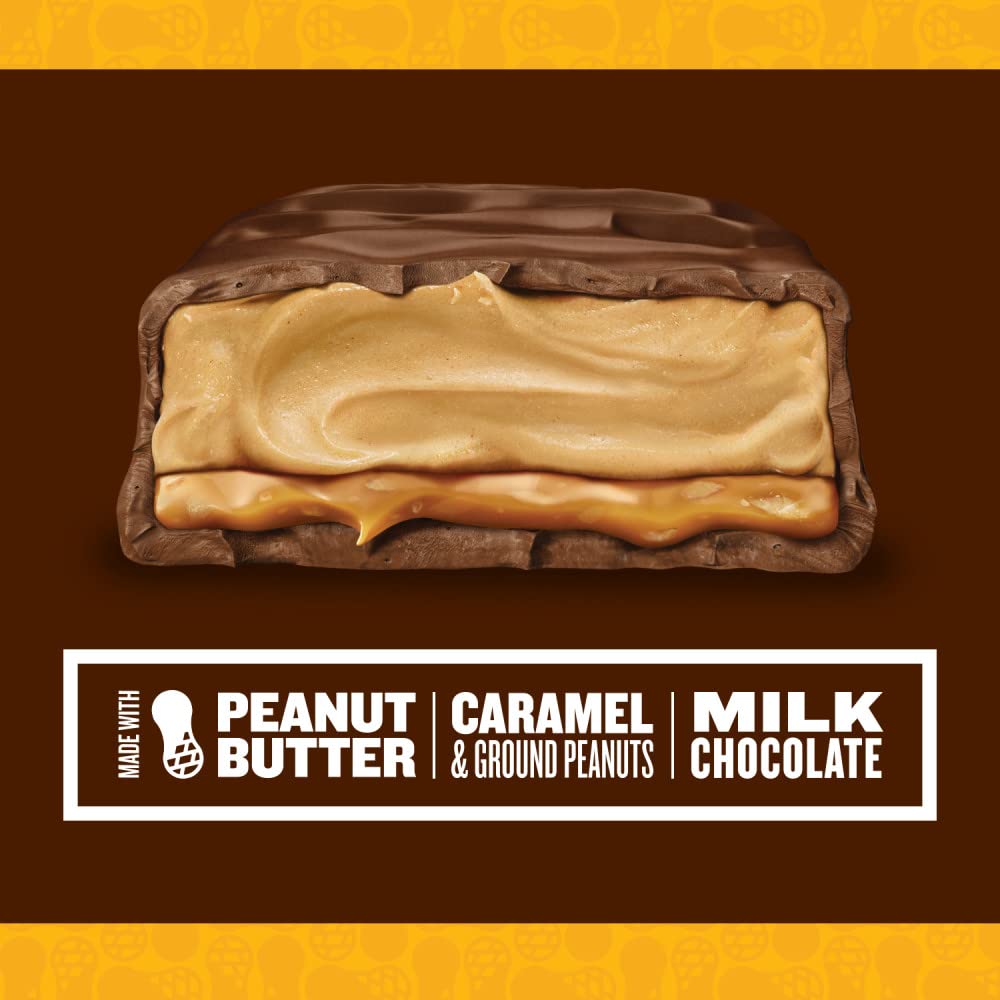 Creamy SNICKERS Peanut Butter Single Size Square Candy Bars,1.4 Ounce (Pack of 24)