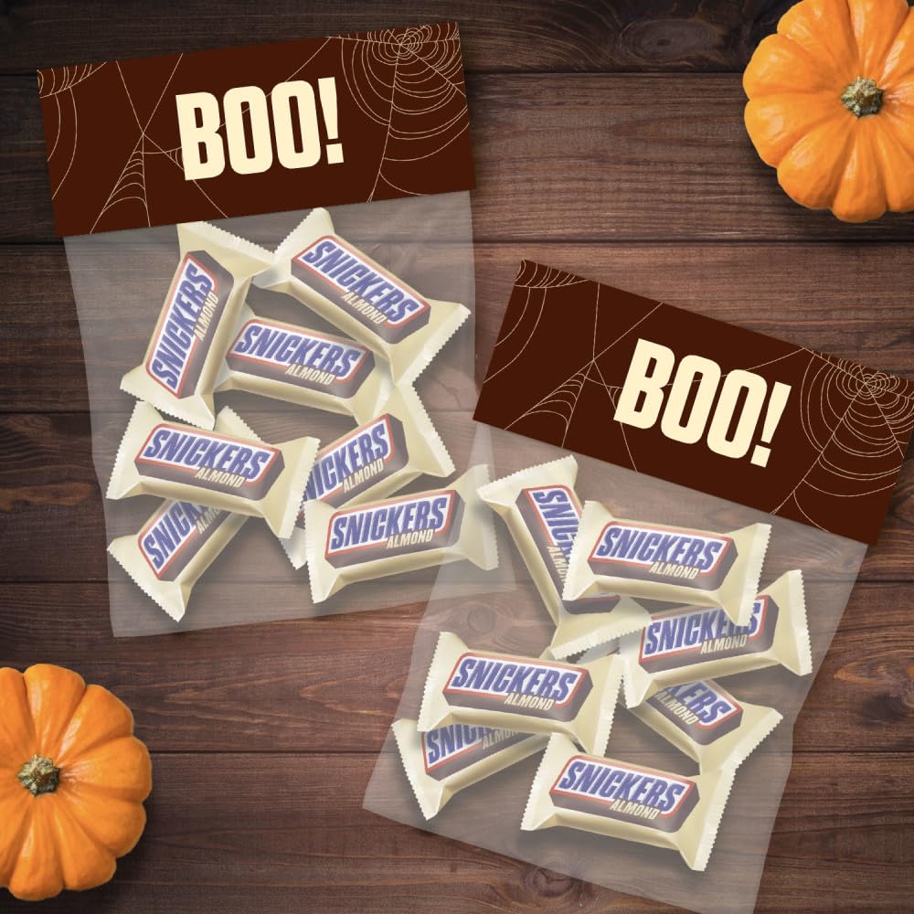 SNICKERS Almond Fun Size Halloween Chocolate Bars Individually Wrapped, 10.23 oz