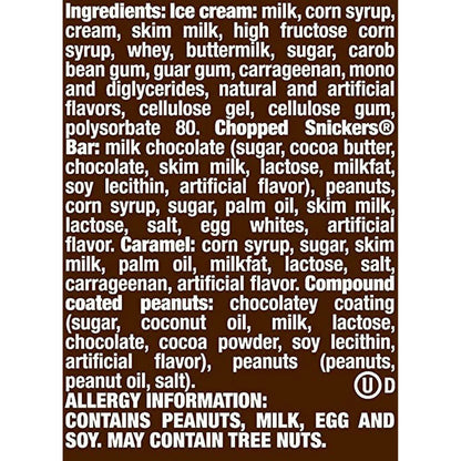 SNICKERS Ice Cream, Pint (4 Count)