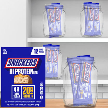 SNICKERS Hi Protein Original Bars, 24.12 oz (12-Count Box)