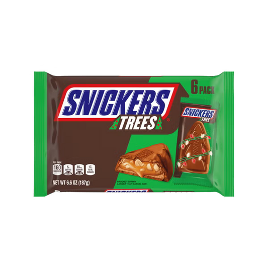 SNICKERS Trees Chocolate Christmas Candy Bars, 6 Ct