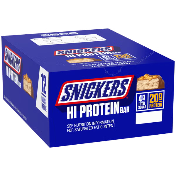 SNICKERS Hi Protein Original Bars, 24.12 oz (12-Count Box)